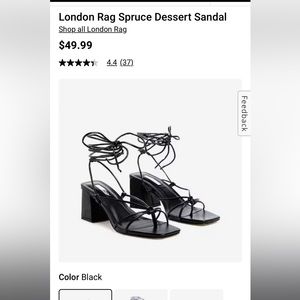 London Rag black heeled sandals